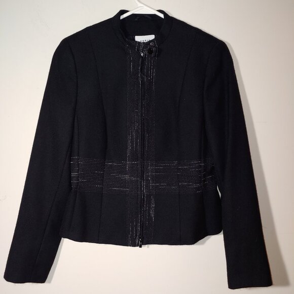 Akris Punto Jackets & Blazers - AKRIS PUNTO Wool Blazer Stand Collar Jacket Size 8 Black